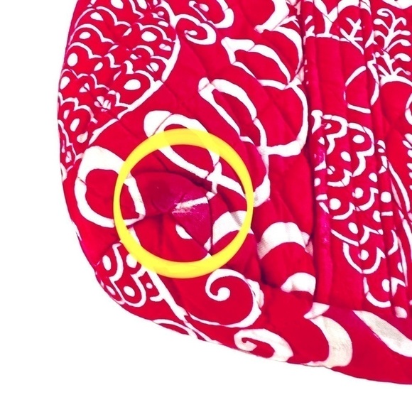 Vera Bradley Twirly Birds Mandy Shoulder Bag Purse Pink & White Swirly Floral - Picture 15 of 15